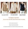 Women's Wool Blend V-Neck Vest: Petite Sleeveless Cardigan with Shoulder Pads, 100% Double-Faced Wool for Autumn & Winter.
