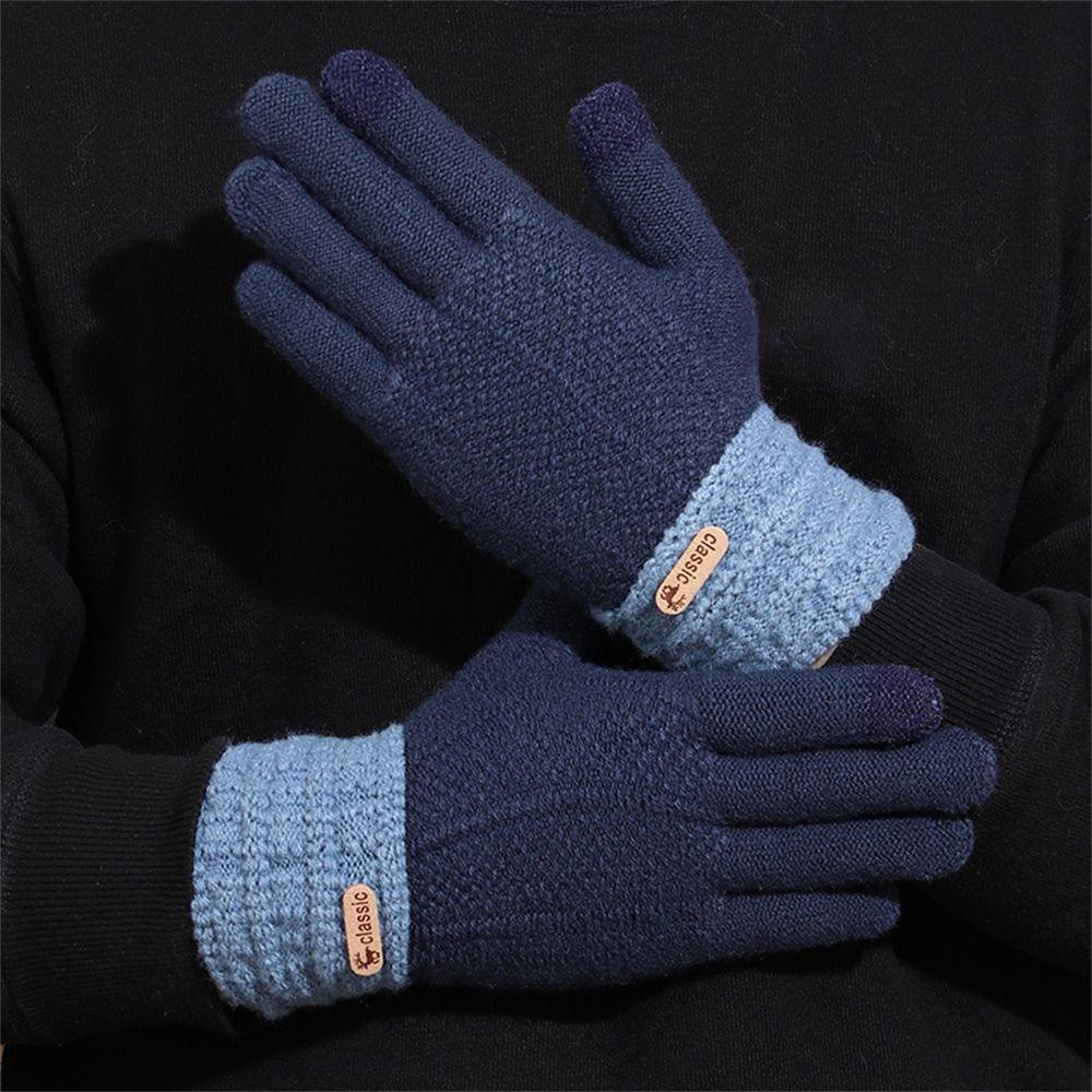 Windproof Warm  Gloves Plush Thick Fleece Gloves Fashion Cycling Driving Mittens  for Women Men