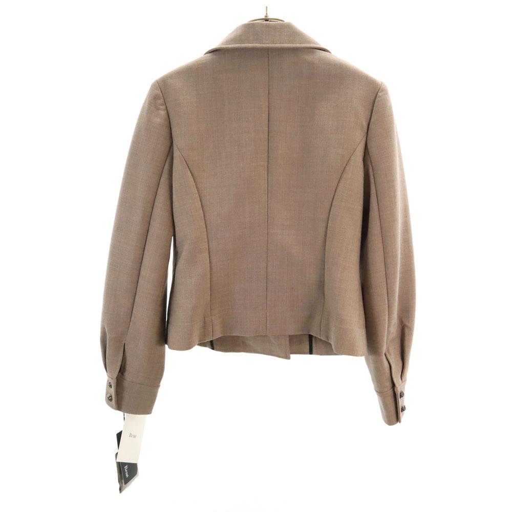 unused Rene 19AW Made in Japan Wool Blend Double riders jacket 36 beige Women Used