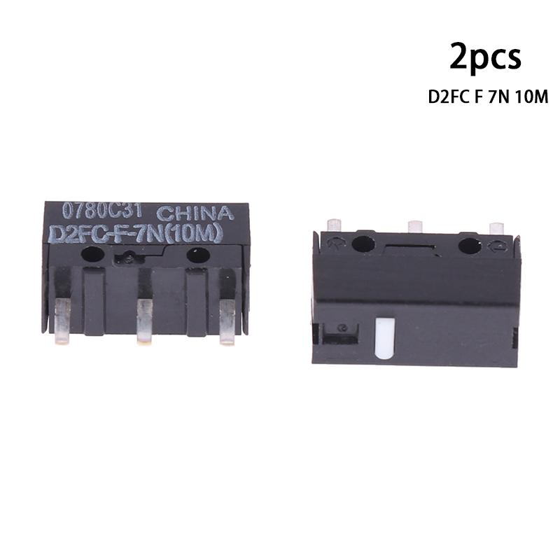2Pcs Mouse Micro Switch D2Fc-F-7N 10M 20M Of D2Fc-F-K(50M) -Rz D2F D2F-01 D2F-01F D2F-L D2F-01L D2F-Fl D2F-F-3-7