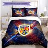 Romania Football Printed Bedding 3 Piece Set Cozy Breathable Bed Cover Set as Housewarming Holiday Gift