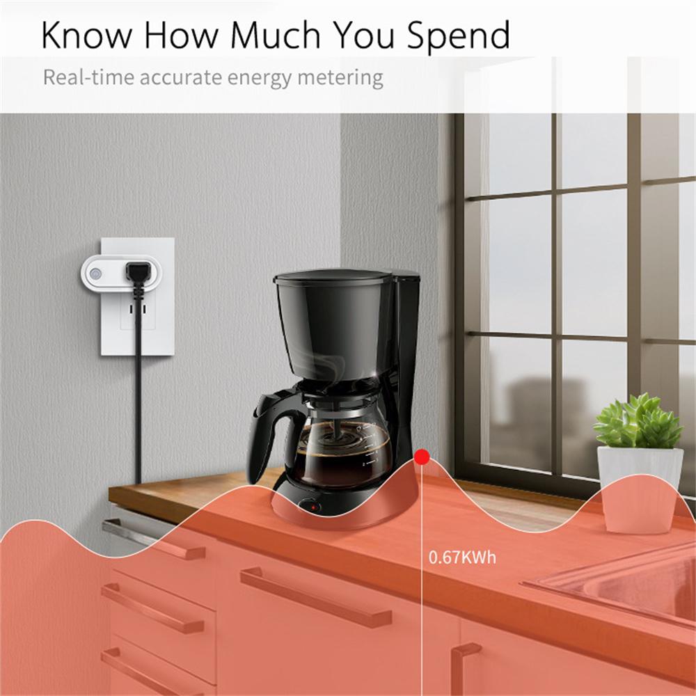 NEO NAS-WR12BH 15A ZigBee 3.0 Smart Plug Energy Monitoring Power Outlet Works with Apple HomeKit/Google Assistant/Amazon Alexa, US Plug