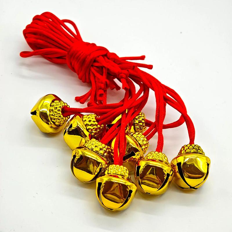 WTEMPO Christmas Bells with Ropes Large Bells for Making Handcrafts Holiday Party Supplies Christmas Tree Hanging Pendent Bells Festive Decorations