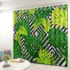Green Plant Plantain Leaf Curtain Cloth Bedroom Living Room Balcony Blackout Curtain Office Hotel Thermal Insulation Curtain
