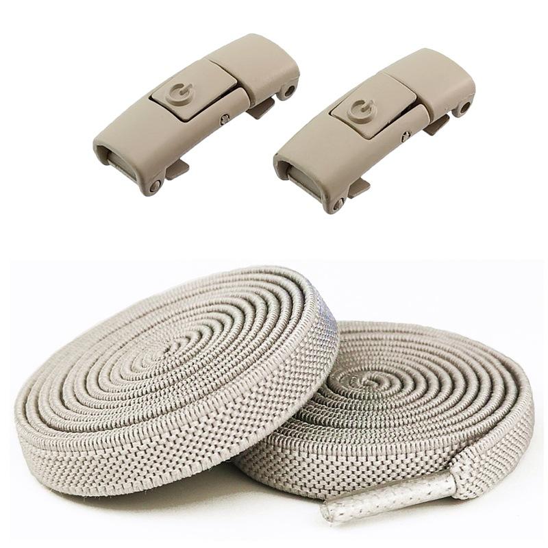 2PCS New Without Ties Elastic Laces No Tie Shoe Laces Press Lock Shoelaces Sneaker 8MM Widened Flat Shoelace for Shoes