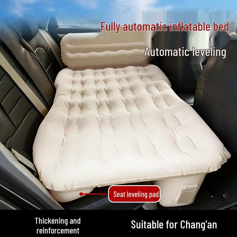

Inflatable Rear Seat Sleeping Pad for Changan Auchan X70, AX7, X7 PLUS, Z6 - Self-Leveling, Automatic. Beige - Auto Inflate/Deflate + Self-Leveling