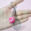 Creative Tennis Racket Keychain Pendant - Sports Gift & Backpack Accessory