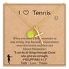 Unisex Fashion Necklace with Sports Ball Crucifix Pendant Basketball Volleyball Softball Adjustable Lightweight Copper