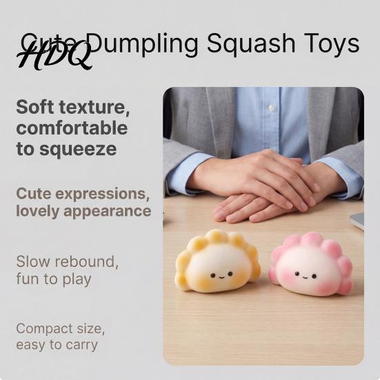 Dumpling Stress Toy Pinching Toy, Relief Soft Elastic Fidget Pressure Release Portable Mini Ball, for Anxiety And Irritability Odorless Glue
