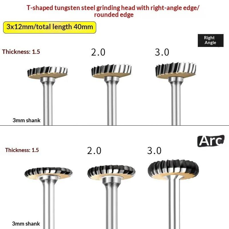Carbide Rotary File Arc Metal Cutter Bit Tungsten Hard For Aluminum Stone Plastic Carving Engraving For Metalwork