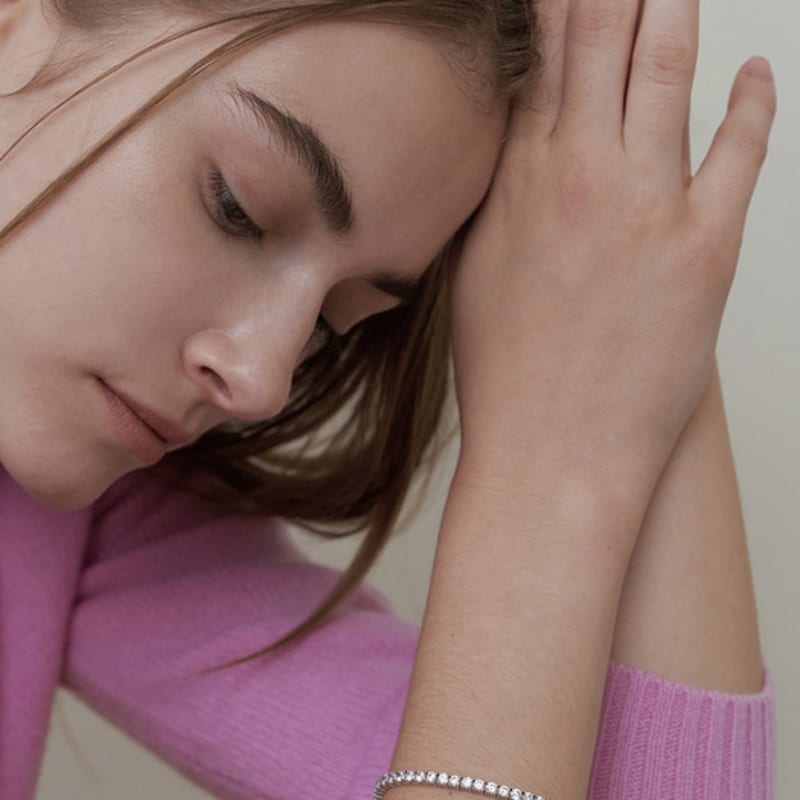 MZUU BIJOU Tennis 3mm Chain Bracelet