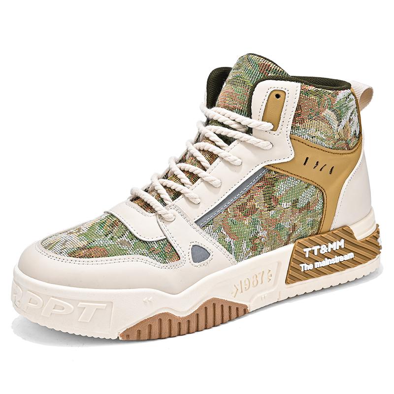 

Новые высокие спортивные нескользящие туфли, модные тенденции, уличная молодежная студенческая парусиновая амортизирующая повседневная обувь 44