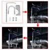 2.5 Inch Exhaust Hangers Heavy Duty Adjustable Exhaust Clamp with Muffler Hanger Muffler Pipe Vibration Damping Fixin Universal