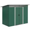 8.5 X 4ft Metal Shed with Lightsky Panels, Garden Storage Tool House with Double Doors for Garden, Patio and Lawn, Green