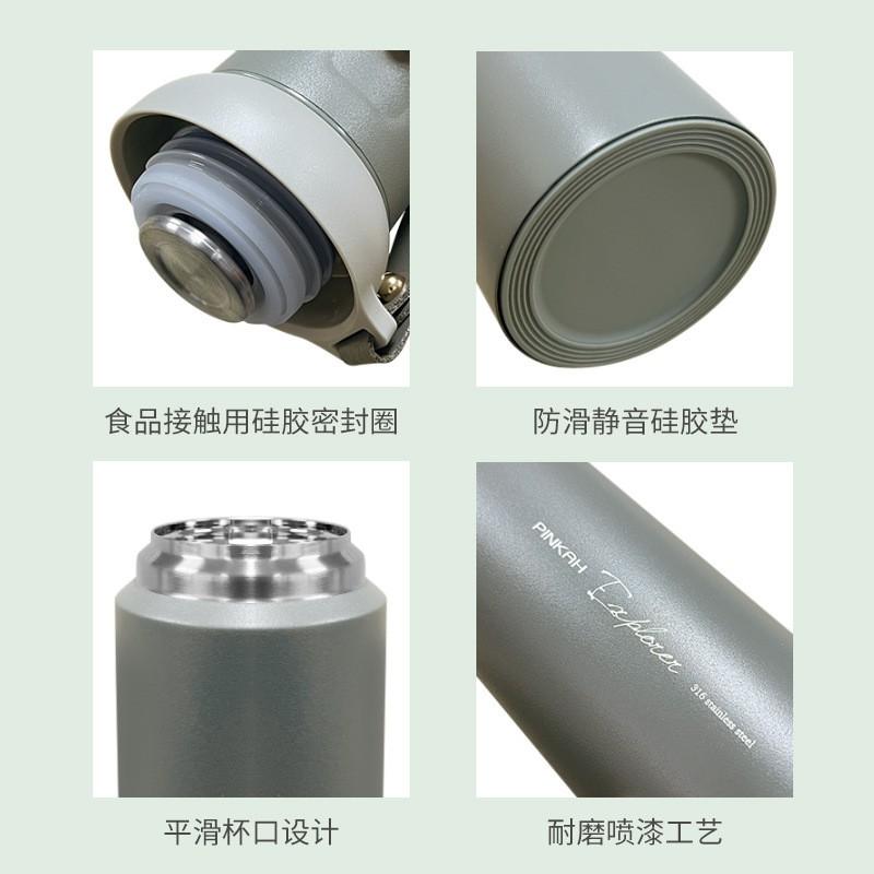 316 Stainless Steel Insulated Travel Bottle With Leakproof Lid Carrying Rope 600-800ml Office Outdoor Car Use