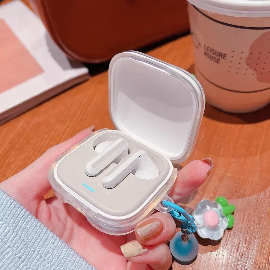 Case for Redmi Buds 6 Active / 6Lite Cover for Xaiomi Air4se Cute Cartoon Flower Silicone Transparent Earphone Cover