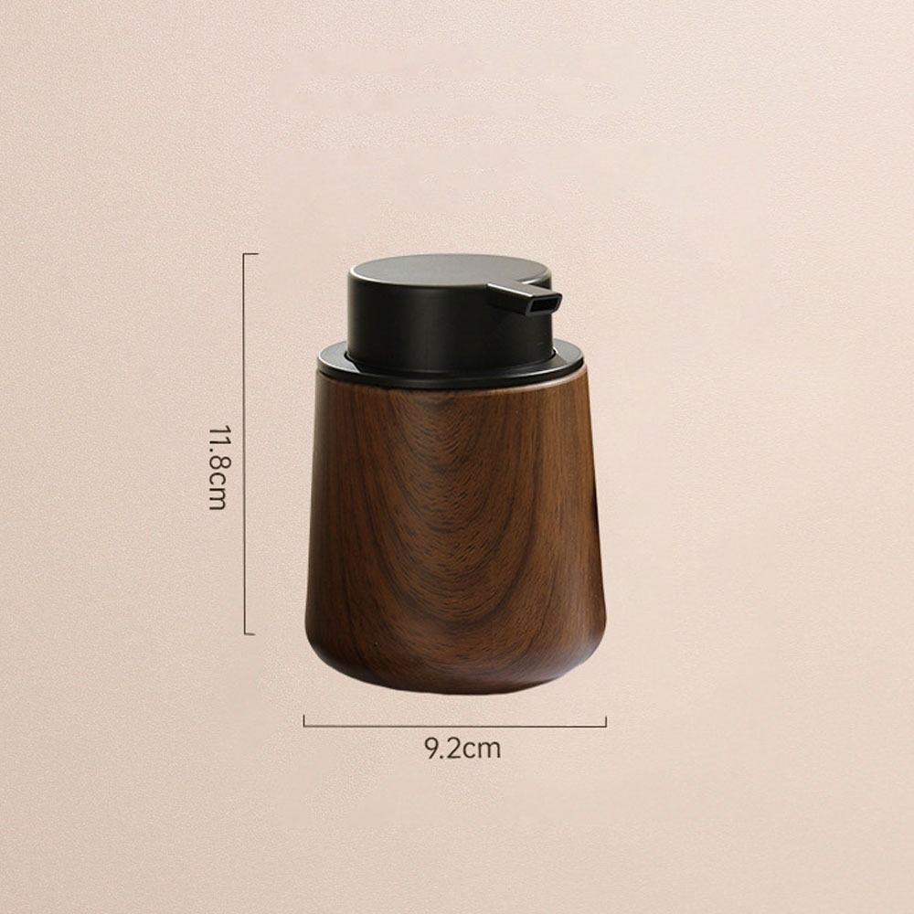 New Walnut Wood Grain Pump Bottle Refillable Portable Dispenser Bottle Cosmetic Containers Travel
