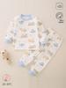 Baumwoll-Pyjama-Set für Kinder mit antibakteriellem Stoff für Kleinkinder Nachtwäsche und Loungewear