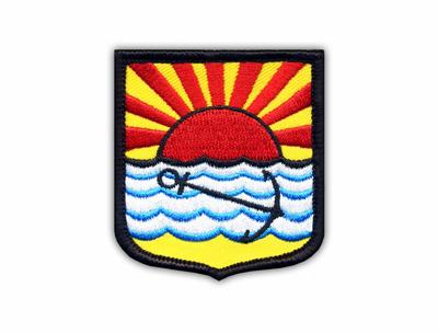 Patchion Coat of Arms of the City of Miedzyzdroje (big) - Iron-on / Heat Seal Backing - Embroidered Patch/Badge/Emblem