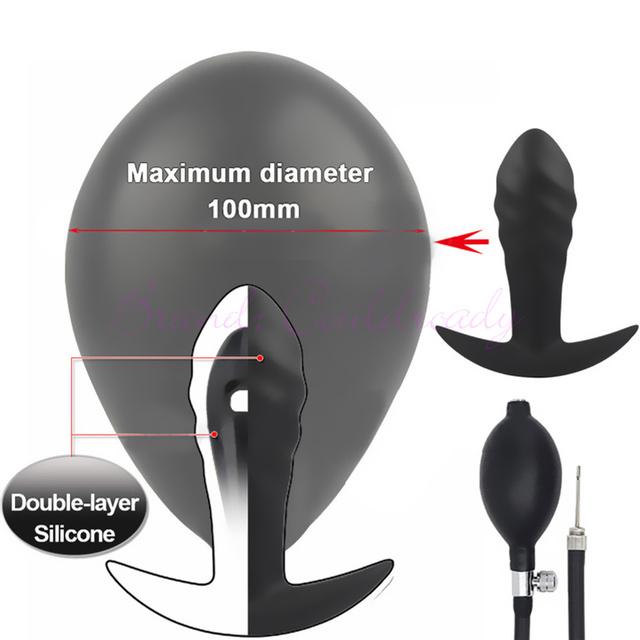 Go Out Inflatable Anal Plug Dilator Expandable Dildo Pump Silicone Huge Anus Butt Prostate Massager Ass Sex Toy For
