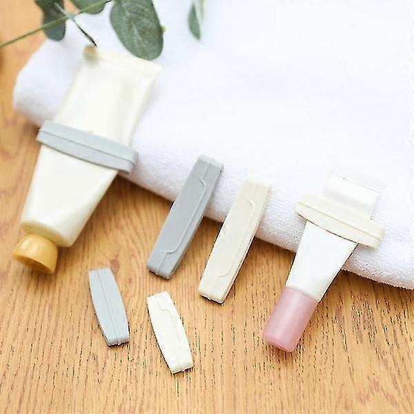 3pcs/set New Multi-purpose Toothpaste Dispenser Cream Tube Squeezer Manual Easy Squeeze Paste Bathroom Toothpaste Squeezing Clamp-beige