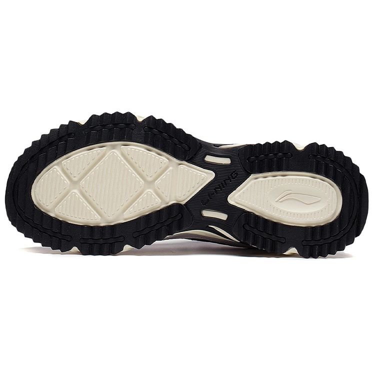 Li Ning Fabric Synthetic Leather Trendy Non-Slip Wear-Resistant Breathable Lightweight Low-Top Sports Casual Shoes Men Sneaker Black Gray ARLS021-5