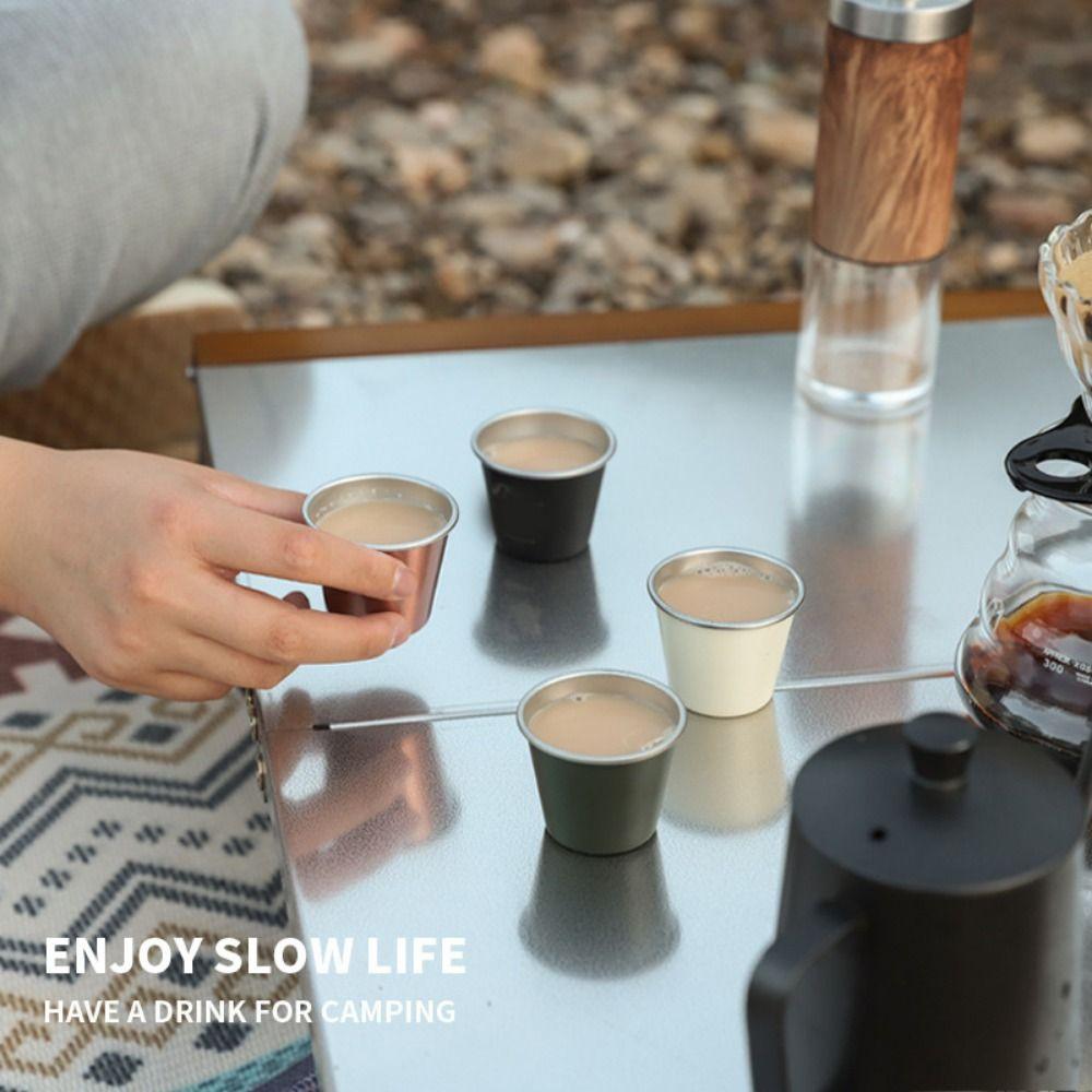 Wear-resistant Camping Cups Stainless Steel 304 Water Tea Mug Hiking Gear