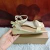 Women's Wedge Sandals Gold Silver Low Heels Open Toe Comfort Strappy Dress Ankle Strap Casual Walking Summer Party Wedding Shoes