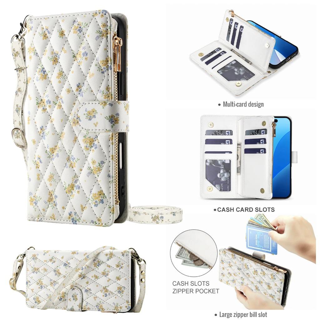 Zipper Card Holder Wallet Crossbody Phone