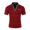 Spring and Summer New Solid Colour Polo Shirt Colour Blocking Men's Polo Shirt Multicolour T-shirt