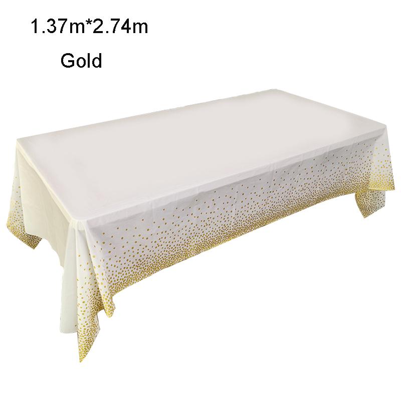 Plastic Disposable Solid Color Party Tablecloth Birthday Party Wedding Tablecloth Rectangle Desk Cloth Decorates Environmentally