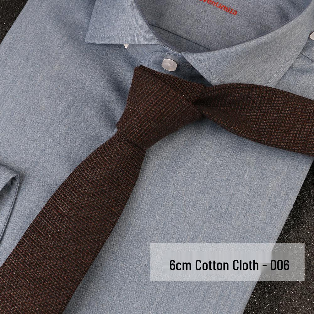Plaid Retro Casual & Business Formal Coffee Cotton Tie