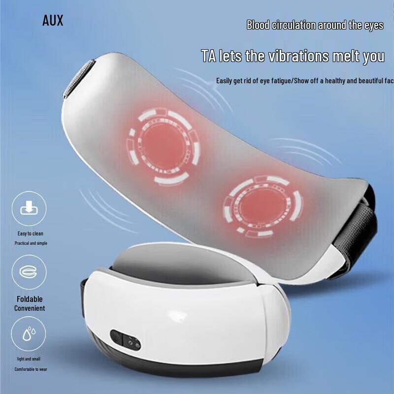Aux Foldable Eye Massager with Heat and Vibration