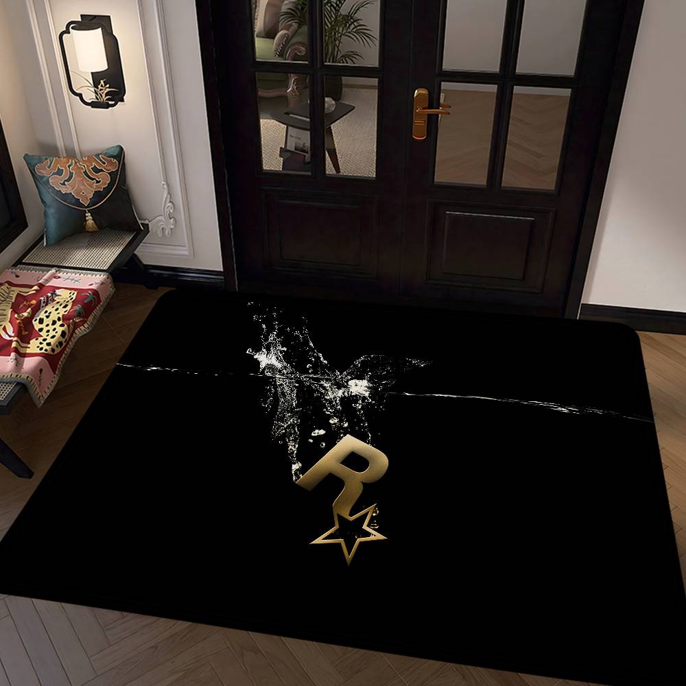 Tappetino Rockstart Games Lettera R Antiscivolo Tappetino per Lavanderia Decorazione Lavanderia Balcone Bambini Soggiorno Tappeti per la Casa