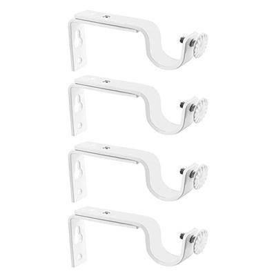 4Pcs Curtain Rod Bracket Easy Installation Curtain Rod Holders Heavy Duty Window Drapery Bracket for Home