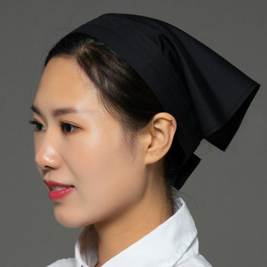 Unisex Chef & Waiter Headscarf Cap for Kitchen Hygiene