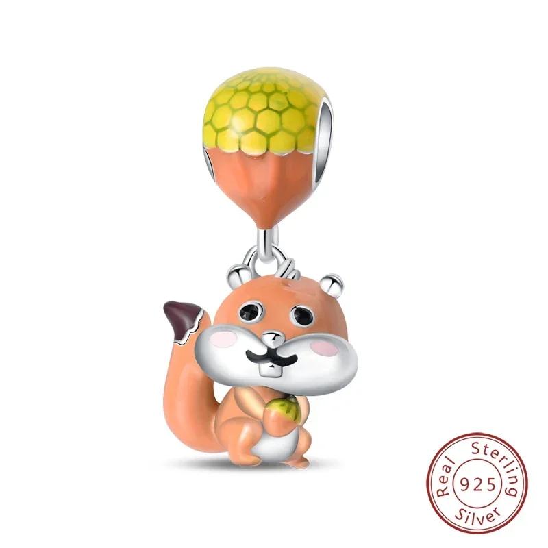 Copper Maple Leaf Hedgehog Mushroom Pendant Flowers Safety Chain Beads Charms Fit 4Mm Aperture Bracelet Diy Jewelry