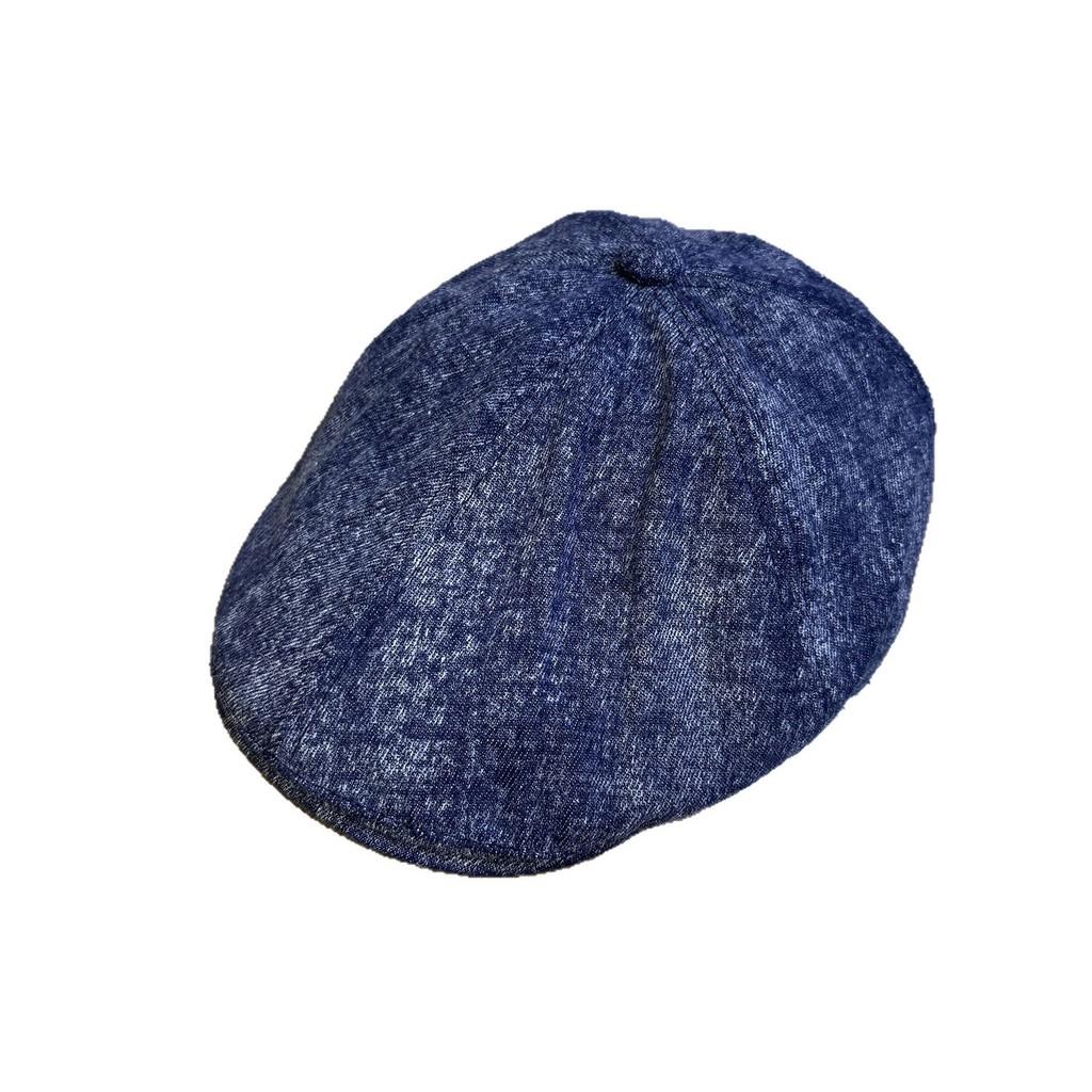 Vintage For Beret Women With Water Wash Denim And Short Brim For Daily Wear