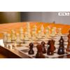 Wooden Handcrafted Foldable Magnetic Chess Board Set with Magnetic Pieces and Extra Queens for 2 Players Kids and Adults