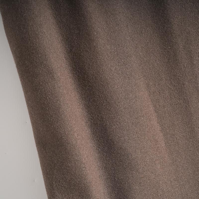 Maslan High Waisted Straight Tube Slim Fit Solid Color Sheep Wool A-Line Mid Length Skirt