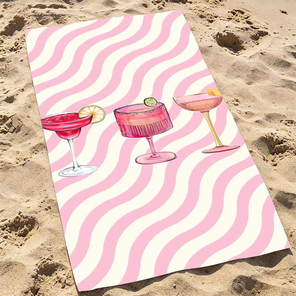 Lively S-Summer Party Prints Towel Beach Towel Oversized Super Absorbent Soft Swim Beachtowels For Men, Women
