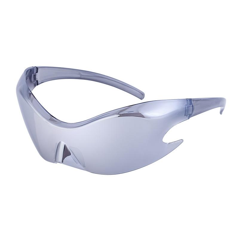 Y2K Millennial Sports Windproof Colorful Sunglasses Men'S Future Technology Wind One-Piece Sunglasses Women