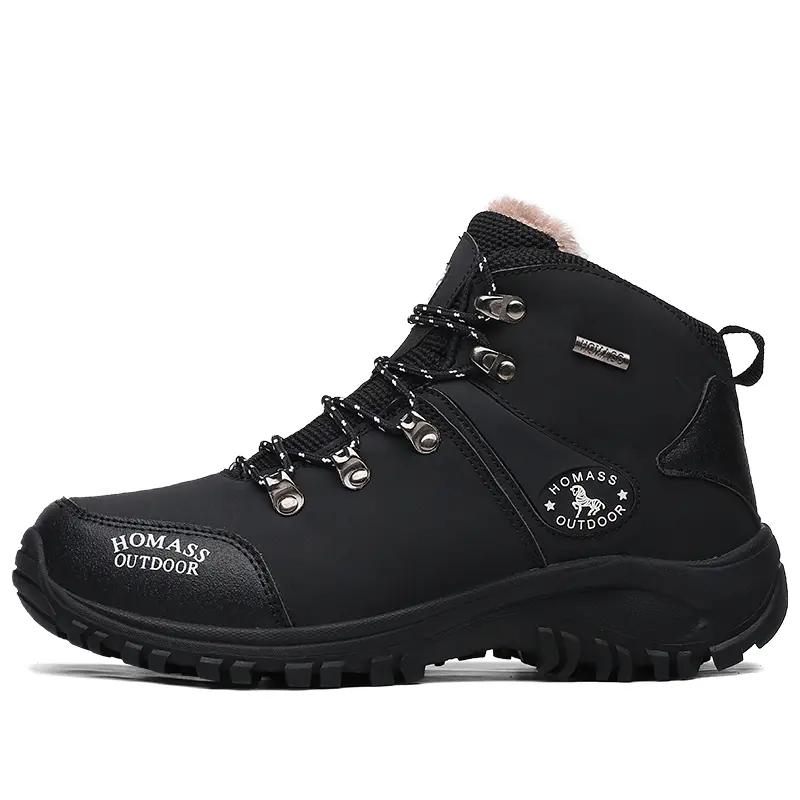 

Man Hiking Shoes Wear-Resistant Sneakers Non-slip Men Outdoor Sneaker Waterproof Light Male Walking Shoes 38 чёрный