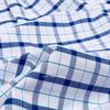 Men's Oxford Long Sleeve Square Collar Soild Plaid Striped Summer Casual Shirts Single Pocket  Shirt