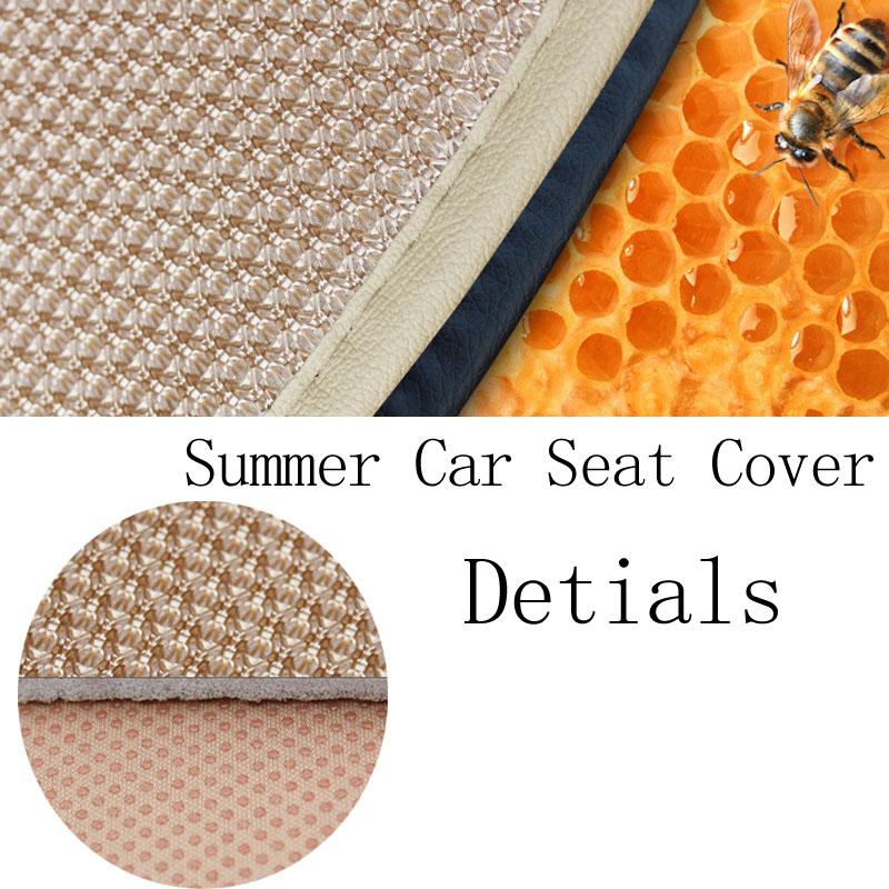 New Summer Car Seat Cover Breathable Ice Silk Front Rear Car Seat Cushion Backrest Protector Pad For Auto Interior Truck SUV