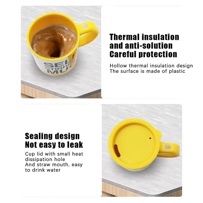 Mug 400Ml Electric Mixing Cup Lazy Automatic Self Stirring Coffee Milk Drink Mug Blender Stainless Steel With Lid Gift Box