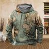 Vintage Compass Graphic Hoodies for Men Long Sleeve Pullover Sweatshirt Tops Full Print Vintage Hoodie Streetwear Men's Clothing