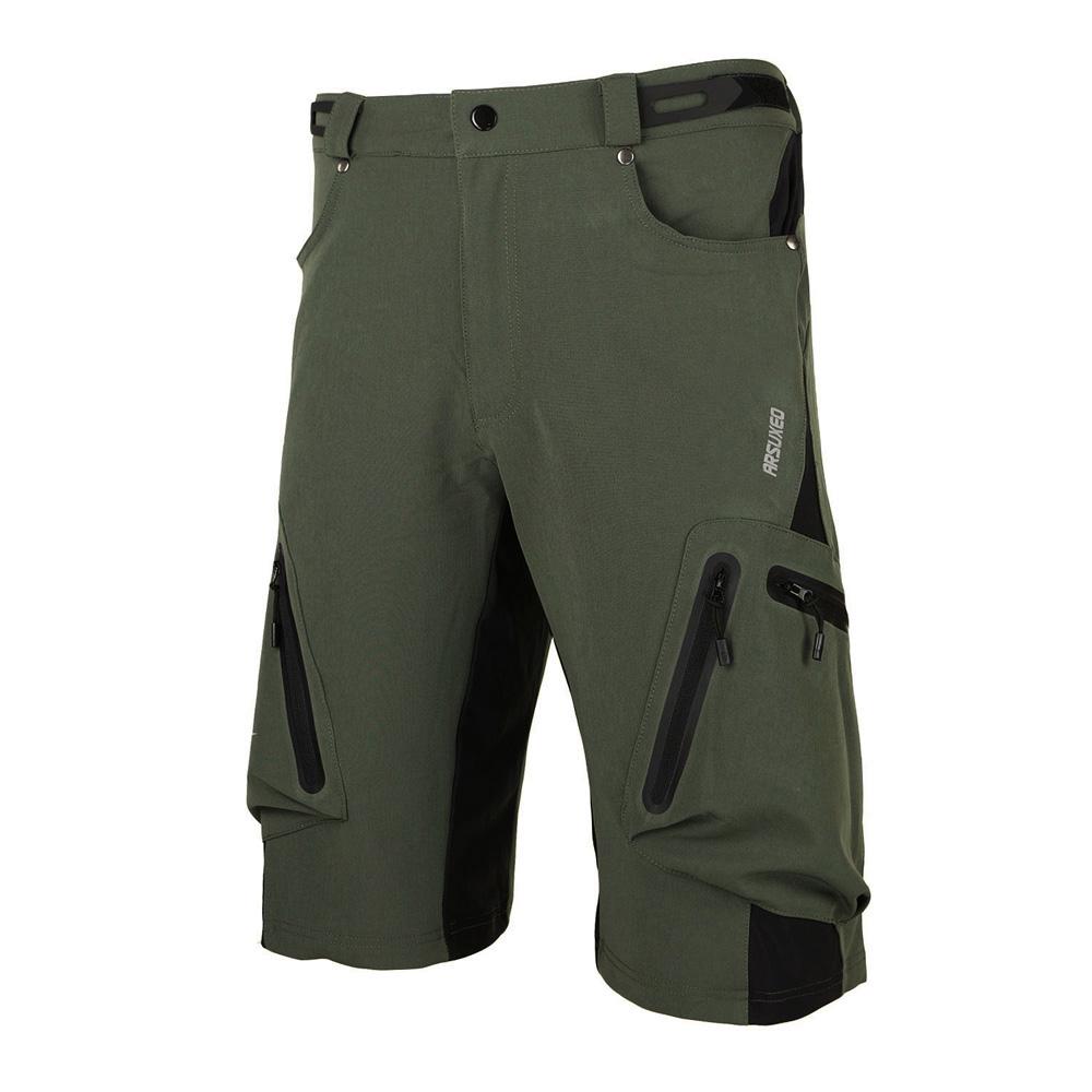 Lixada Baggy Shorts Radfahren Bike Hose Atmungsaktive Sport Shorts mit lockerer Passform L dunkelgrüne