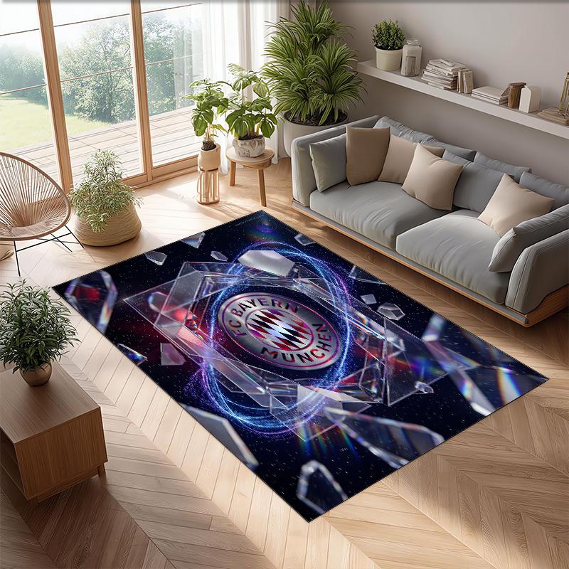 Bayern Munich Printed Flannel Area Rug Non Slip Soft Polyester Floor Carpet Indoor Decor Mat for Bedroom Living Room Sofa Game Room Home Decoration