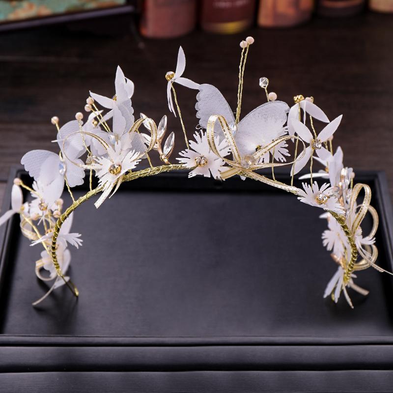 Bridal Hair Accessory butterfly , Flower Hairband ,earrings for Women and Girls